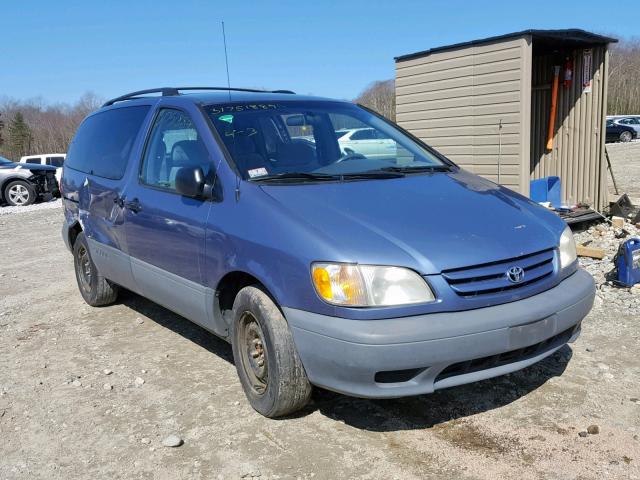 4T3ZF13C22U473544 - 2002 TOYOTA SIENNA LE BLUE photo 1