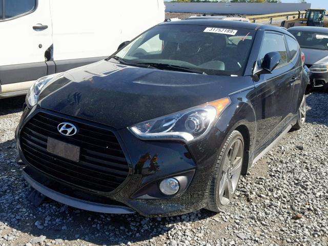 KMHTC6AE8FU241089 - 2015 HYUNDAI VELOSTER T BLACK photo 2