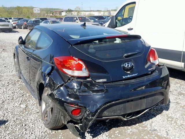 KMHTC6AE8FU241089 - 2015 HYUNDAI VELOSTER T BLACK photo 3