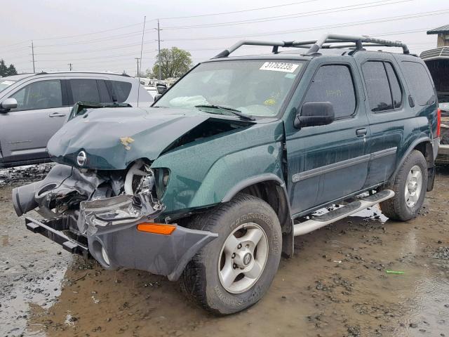 5N1ED28T72C564844 - 2002 NISSAN XTERRA XE GREEN photo 2