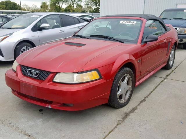 1FAFP45X3YF224817 - 2000 FORD MUSTANG GT RED photo 2