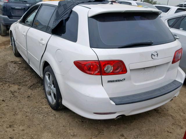 1YVFP82D545N73743 - 2004 MAZDA 6 S WHITE photo 3