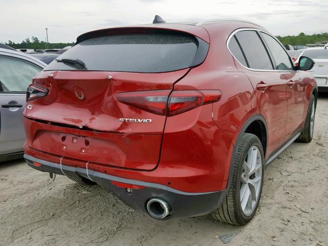 ZASFAKBN6J7B99809 - 2018 ALFA ROMEO STELVIO TI RED photo 4