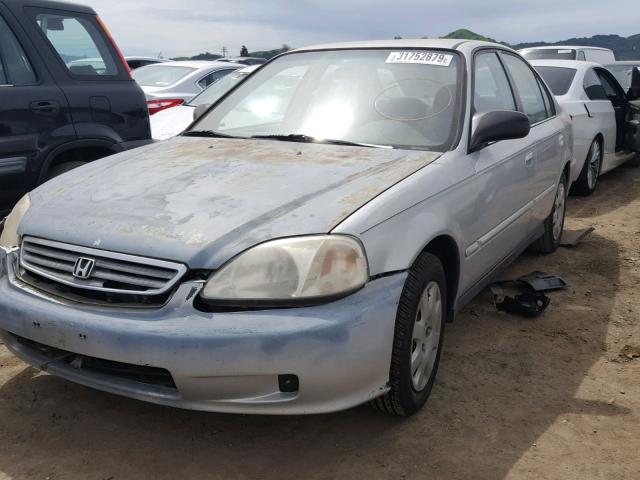 2HGEJ6615YH522329 - 2000 HONDA CIVIC BASE SILVER photo 2