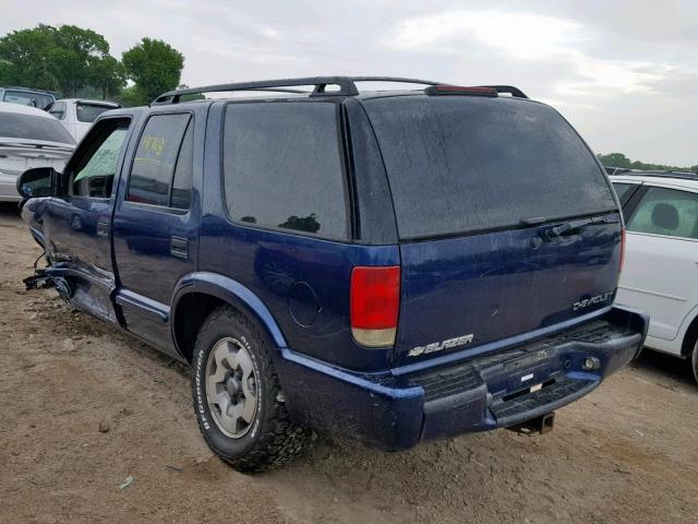 1GNDT13X13K162985 - 2003 CHEVROLET BLAZER BLUE photo 3