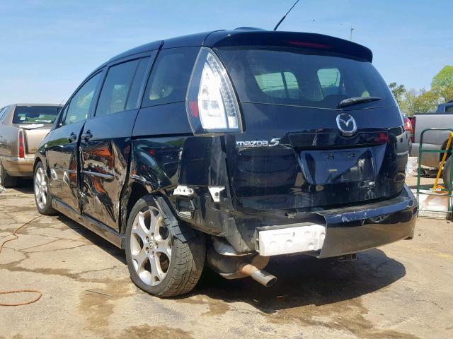 JM1CR293190359060 - 2009 MAZDA 5 BLACK photo 3