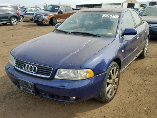 WAUDH68DX1A144460 - 2001 AUDI A4 2.8 QUA BLUE photo 2