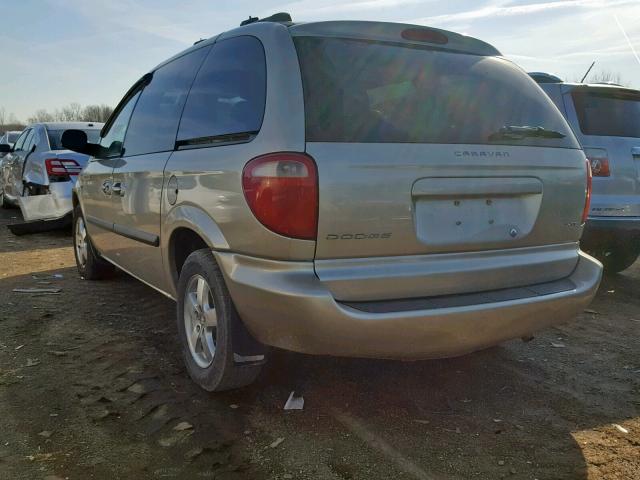 1D4GP45R25B281676 - 2005 DODGE CARAVAN SX GOLD photo 3