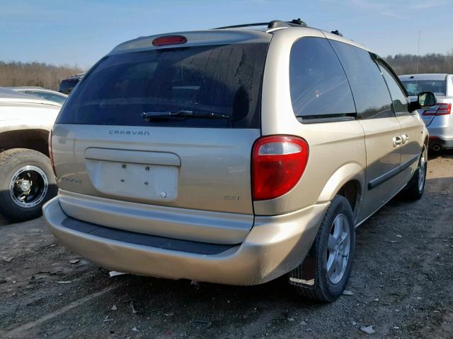 1D4GP45R25B281676 - 2005 DODGE CARAVAN SX GOLD photo 4