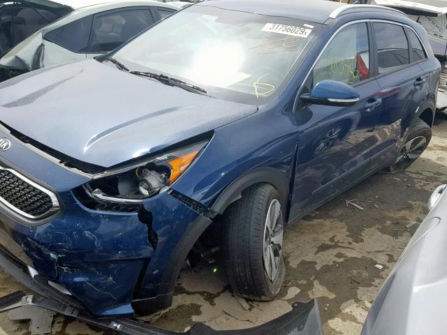 KNDCC3LC8H5075359 - 2017 KIA NIRO EX BLUE photo 2