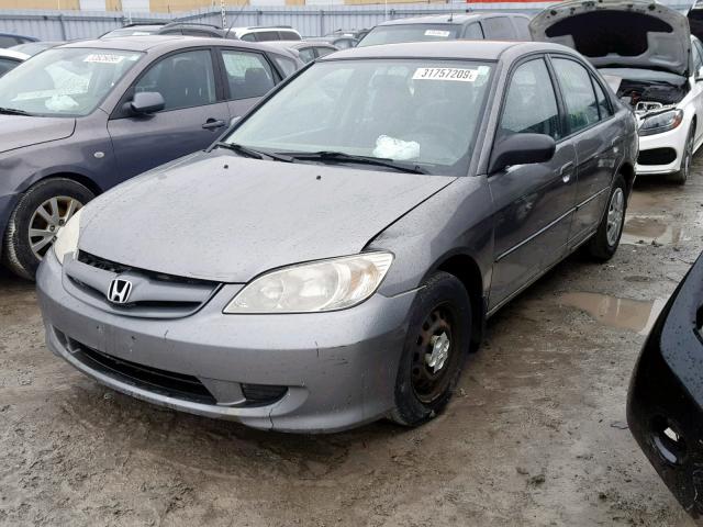 2HGES16305H017053 - 2005 HONDA CIVIC DX V GRAY photo 2