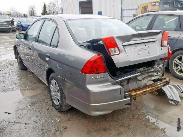 2HGES16305H017053 - 2005 HONDA CIVIC DX V GRAY photo 3