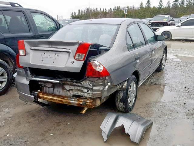 2HGES16305H017053 - 2005 HONDA CIVIC DX V GRAY photo 4