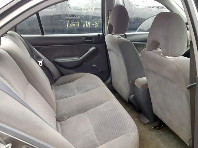 2HGES16305H017053 - 2005 HONDA CIVIC DX V GRAY photo 6