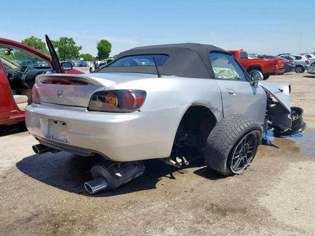 JHMAP11463T005485 - 2003 HONDA S2000 SILVER photo 4