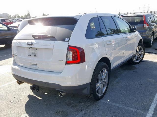 2FMDK3JC8DBA95428 - 2013 FORD EDGE SEL WHITE photo 4