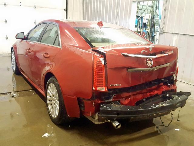 1G6DS5EV6A0141480 - 2010 CADILLAC CTS PREMIU RED photo 3