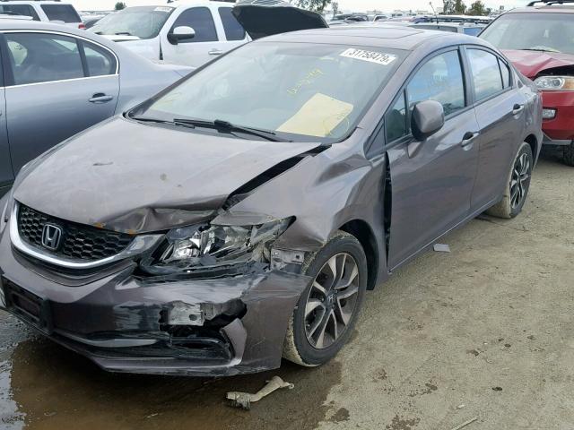 19XFB2F97DE288649 - 2013 HONDA CIVIC EXL BROWN photo 2