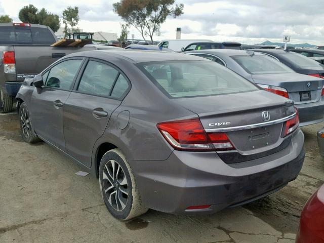 19XFB2F97DE288649 - 2013 HONDA CIVIC EXL BROWN photo 3