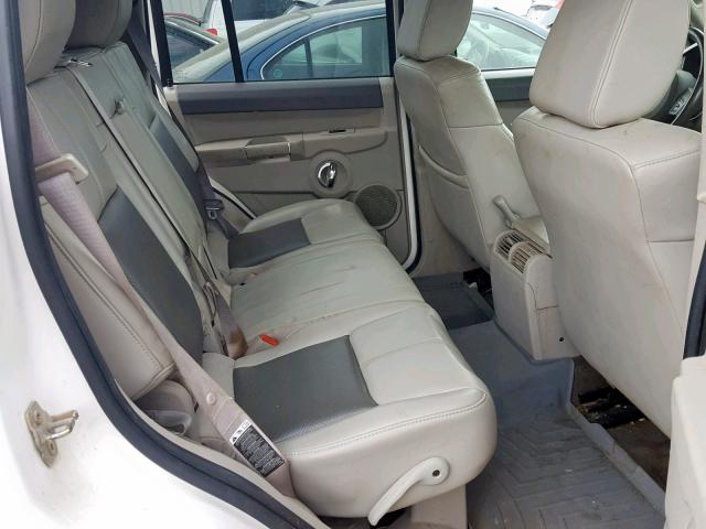 1J8HG58N76C246958 - 2006 JEEP COMMANDER თეთრი ფოტო 6