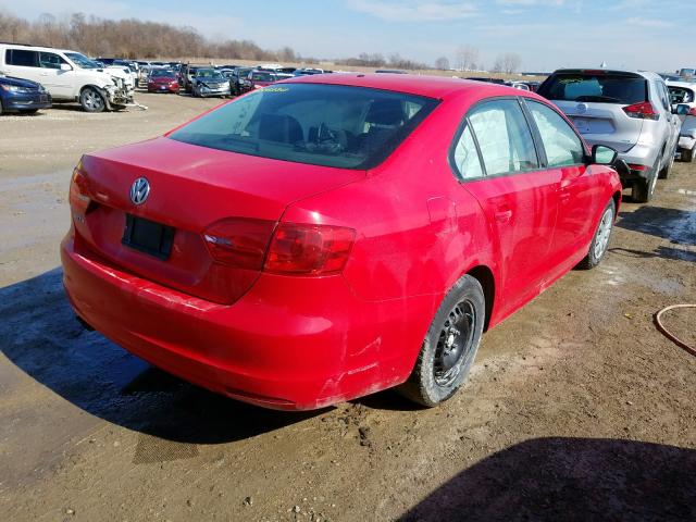 3VW2K7AJ7EM258133 - 2014 VOLKSWAGEN JETTA BASE  照片 4