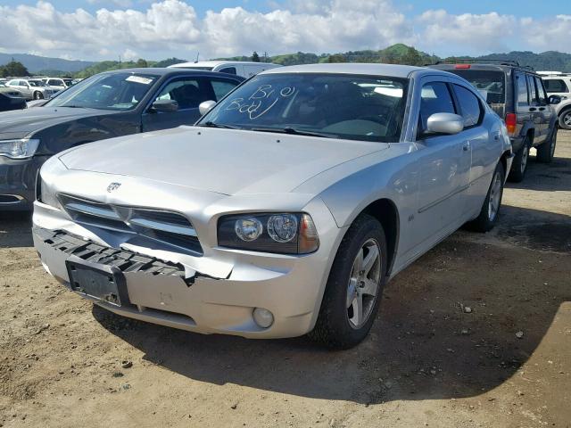 2B3CA3CV8AH287637 - 2010 DODGE CHARGER SX SILVER photo 2