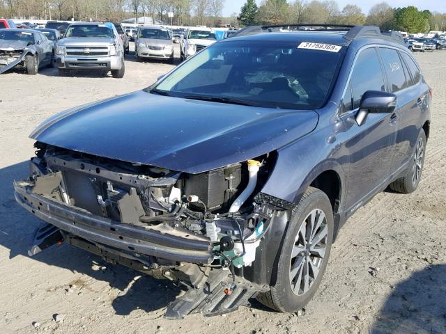 4S4BSENC7H3361606 - 2017 SUBARU OUTBACK 3. BLUE photo 2