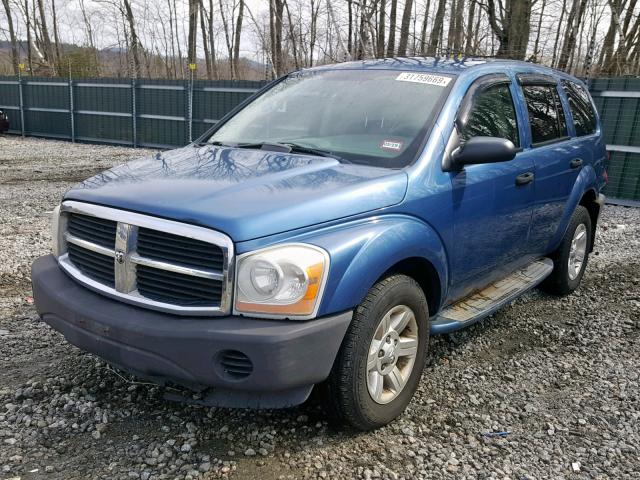 1D4HB38N74F148814 - 2004 DODGE DURANGO ST BLUE photo 2