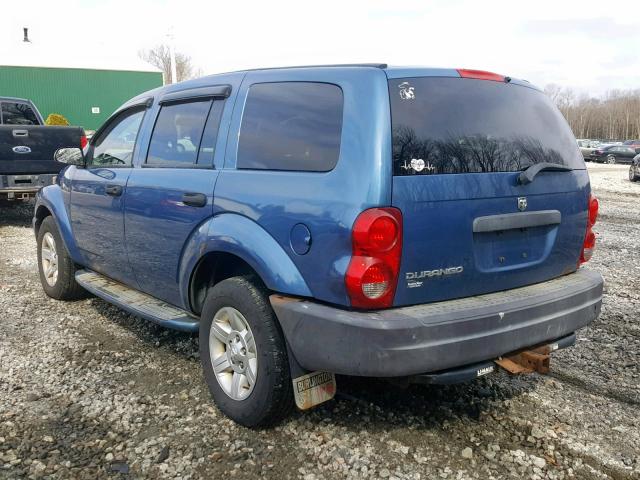 1D4HB38N74F148814 - 2004 DODGE DURANGO ST BLUE photo 3