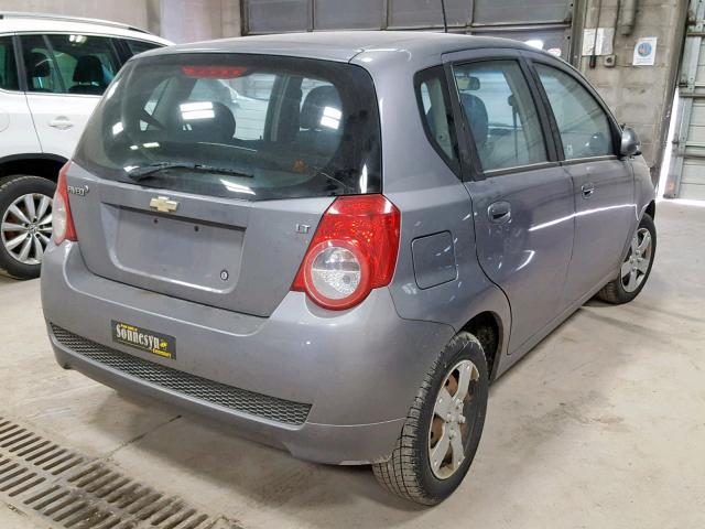 KL1TD6DE4AB116597 - 2010 CHEVROLET AVEO LS GRAY photo 4