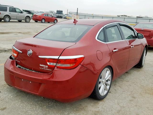 1G4PS5SK2C4172186 - 2012 BUICK VERANO RED photo 4