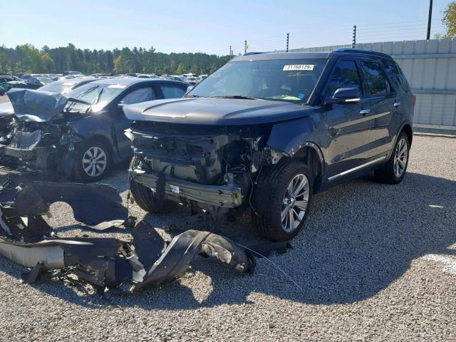 1FM5K7F87JGA89575 - 2018 FORD EXPLORER L GRAY photo 2