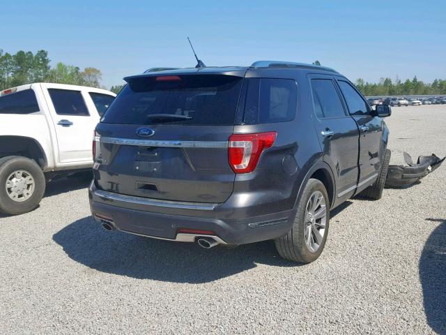 1FM5K7F87JGA89575 - 2018 FORD EXPLORER L GRAY photo 4