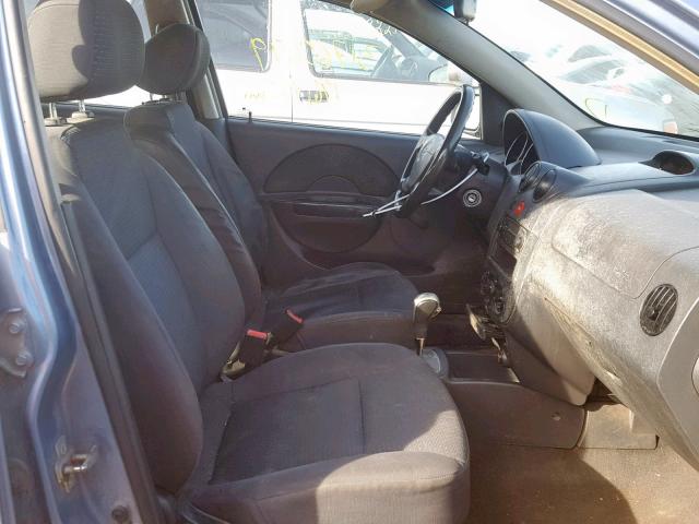 KL1TD666X7B784354 - 2007 CHEVROLET AVEO BASE ლურჯი ფოტო 5
