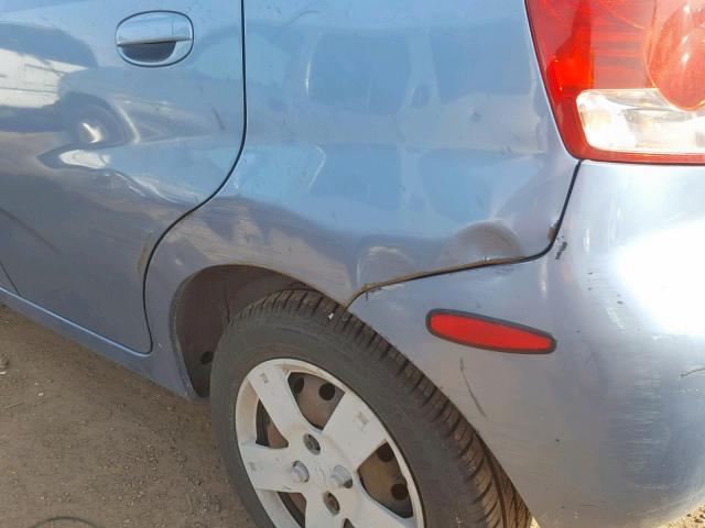 KL1TD666X7B784354 - 2007 CHEVROLET AVEO BASE ლურჯი ფოტო 9