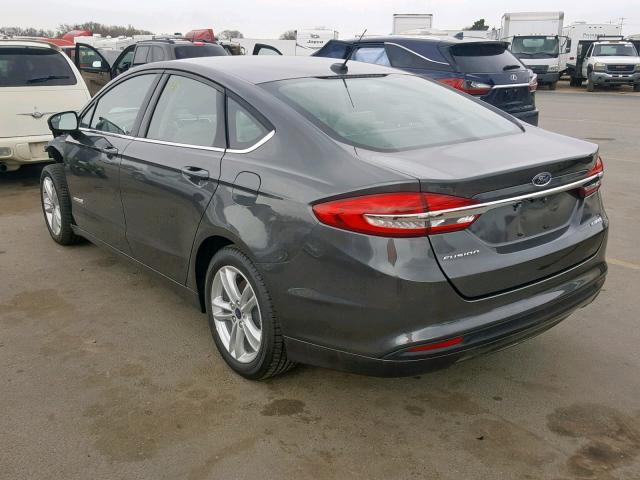 3FA6P0UU6JR271350 - 2018 FORD FUSION S H BLACK photo 3