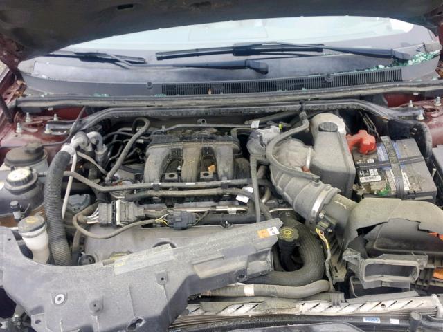 1FAHP24W89G117439 - 2009 FORD TAURUS SEL BURGUNDY photo 7