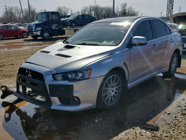 JA3AW86V78U043189 - 2008 MITSUBISHI LANCER EVO SILVER photo 2