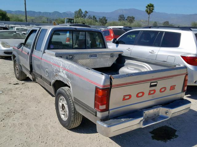 1B7FL23X4NS638849 - 1992 DODGE DAKOTA GRAY photo 3