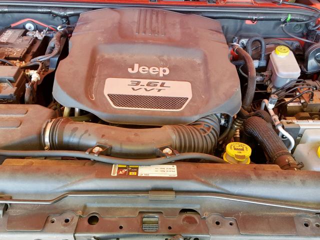 1C4AJWAG9DL579879 - 2013 JEEP WRANGLER S RED photo 7