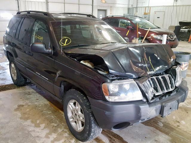 1J4GW48S04C223664 - 2004 JEEP GRAND CHER BLACK photo 1