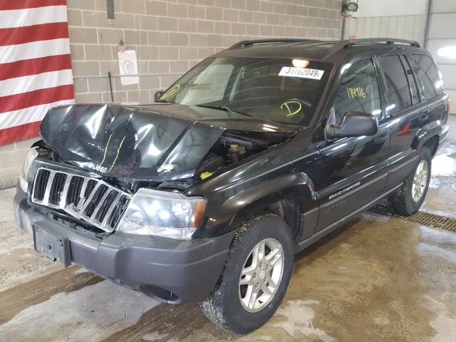 1J4GW48S04C223664 - 2004 JEEP GRAND CHER BLACK photo 2