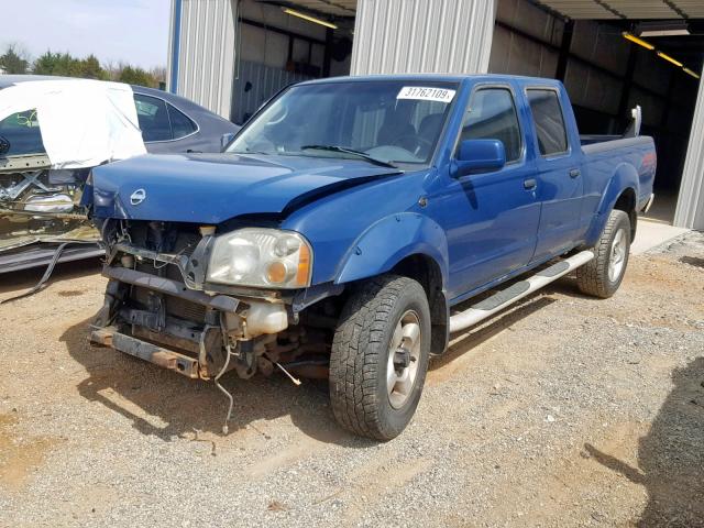 1N6ED29Y02C391941 - 2002 NISSAN FRONTIER C BLUE photo 2