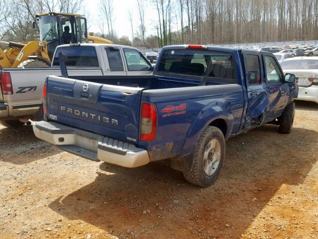 1N6ED29Y02C391941 - 2002 NISSAN FRONTIER C BLUE photo 4