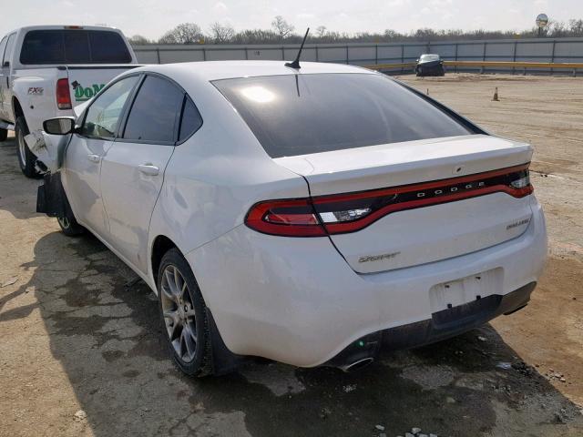 1C3CDFBB7FD128051 - 2015 DODGE DART SXT WHITE photo 3