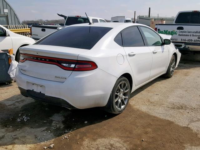 1C3CDFBB7FD128051 - 2015 DODGE DART SXT WHITE photo 4