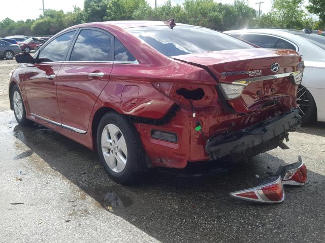 KMHEC4A40CA020782 - 2012 HYUNDAI SONATA HYB RED photo 3