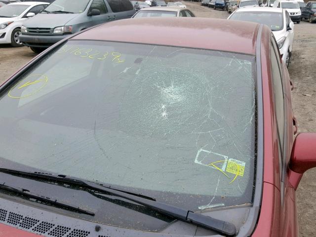 2HGFA16699H506557 - 2009 HONDA CIVIC LX-S MAROON photo 9