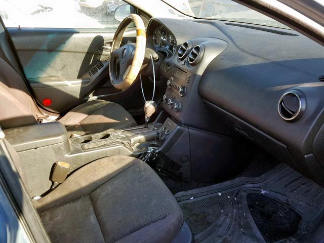 1G2ZF58B974150026 - 2007 PONTIAC G6 VALUE L GRAY photo 5