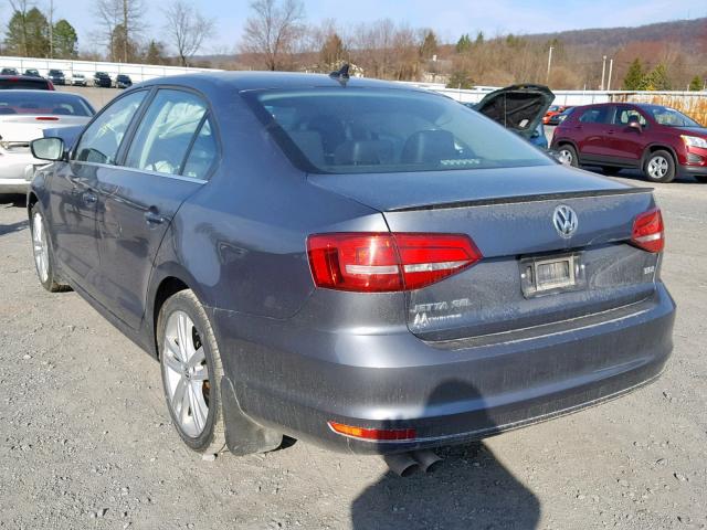 3VWLA7AJ6FM300154 - 2015 VOLKSWAGEN JETTA TDI CHARCOAL photo 3